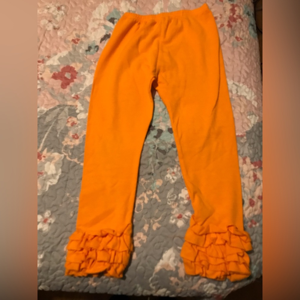 Orange Ruffle pants size 5T